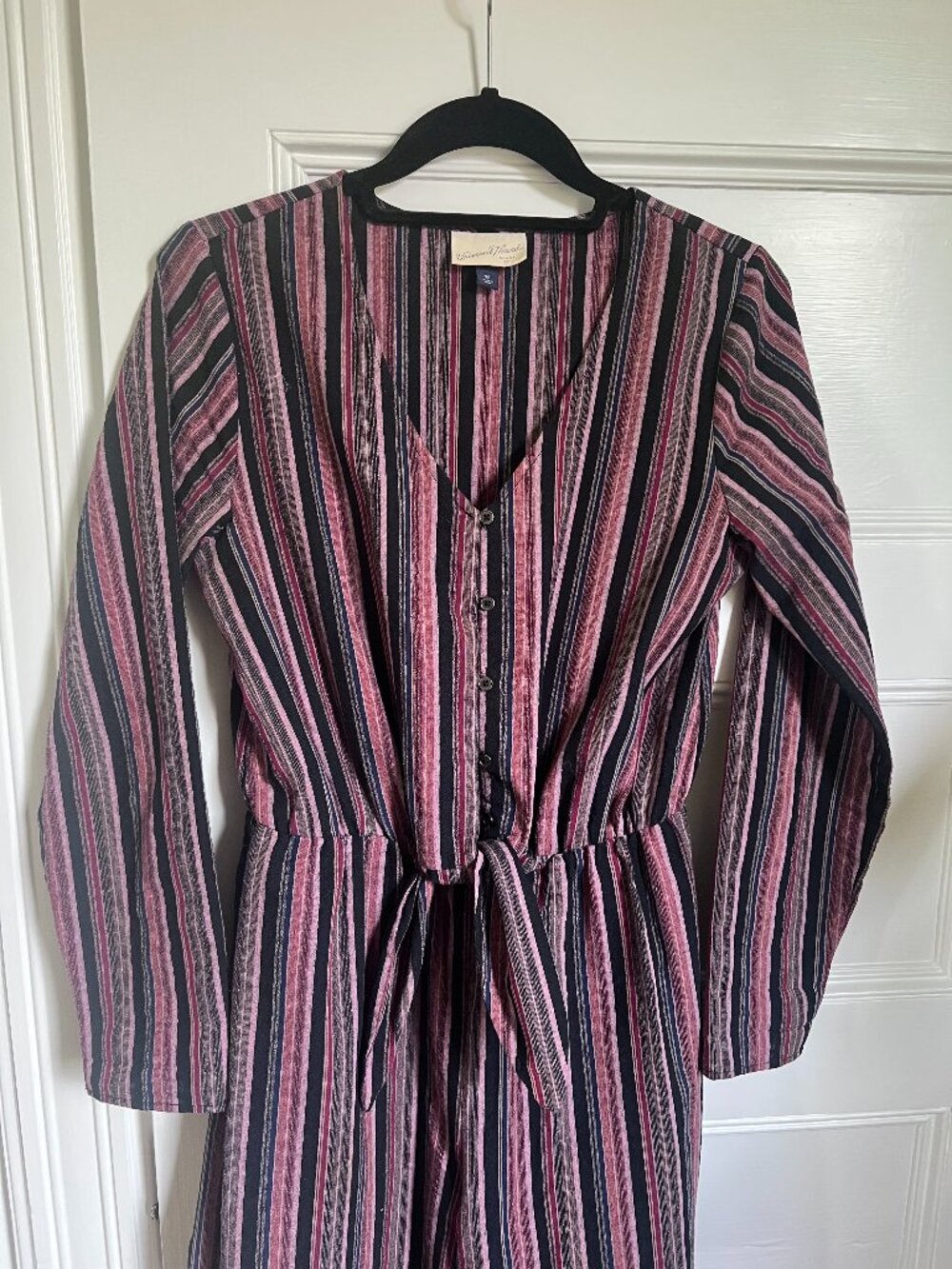 Universal Thread striped long sleeve jumpsuit XS